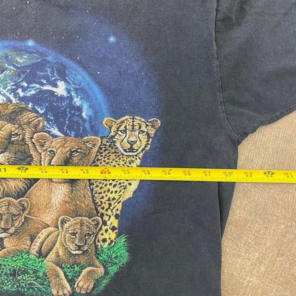 Vintage Nature Animals Earth Globe Jesus Tee Trinity 90s Bobby G's T-Shirt XL - Picture 5 of 6